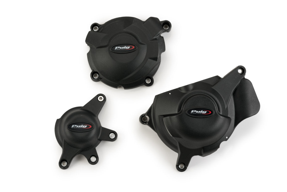 Puig Engine Cover Track For Championship Black | 21510N