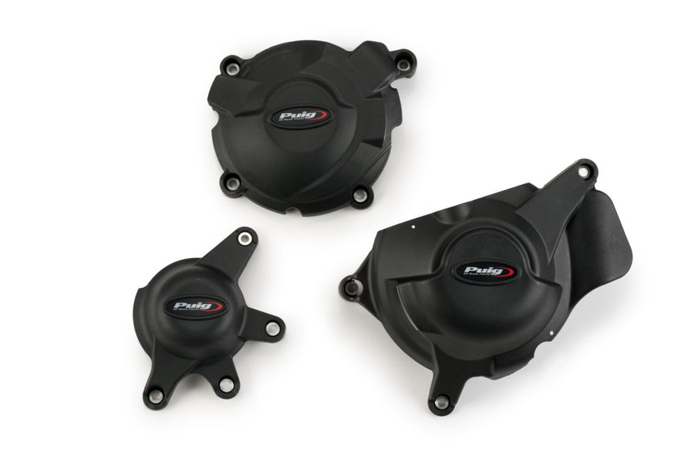 Puig Engine Cover Track For Championship Black | 21510N