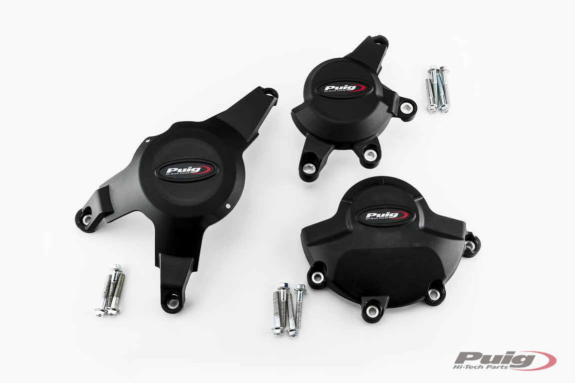 Puig Engine Cover Track For Championship Black | 21510N