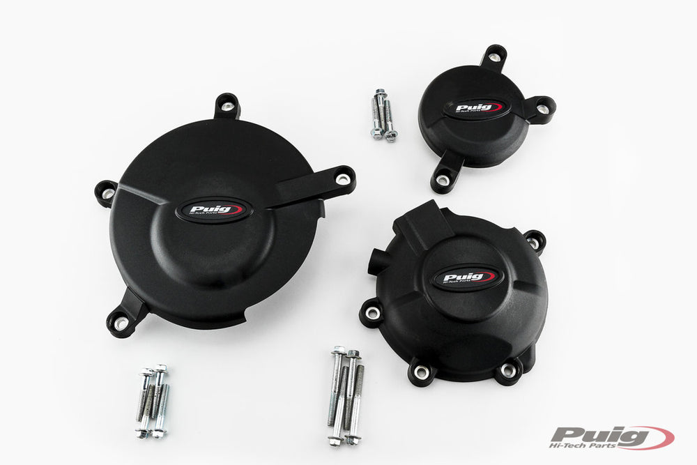Puig Engine Cover Track For Championship Black | 21515N
