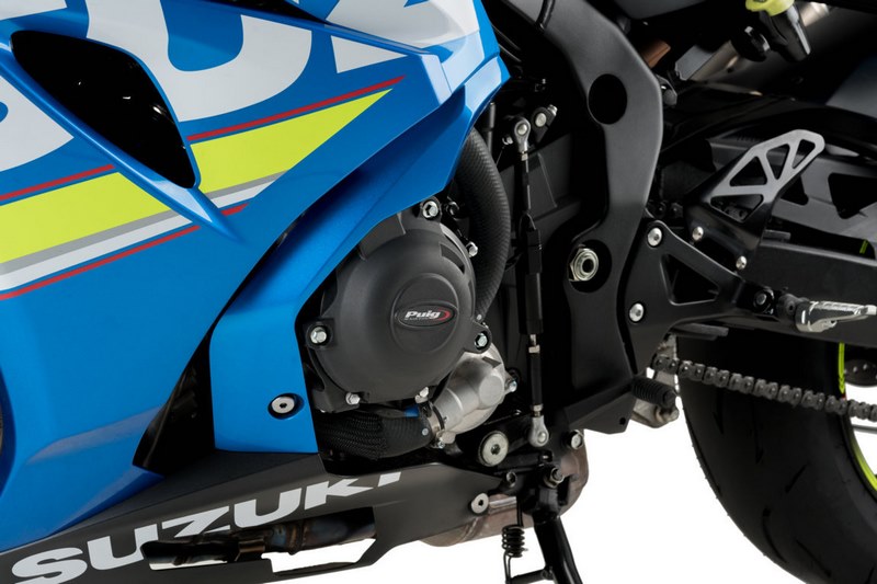 Puig Engine Cover Track For Championship Black | 21517N