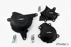 Puig Engine Cover Track For Championship Black | 21517N
