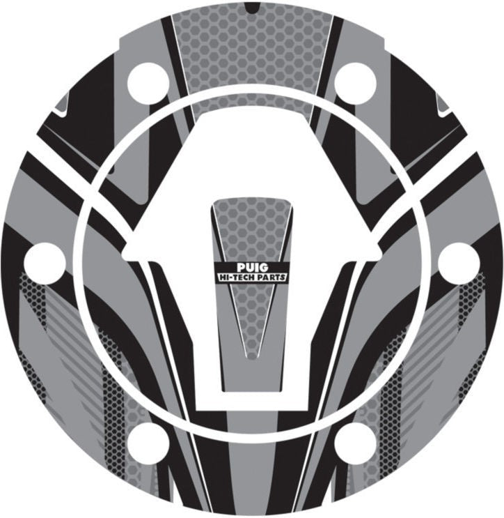 Puig Radikal Fuel Cap Covers, Grey | 3696U