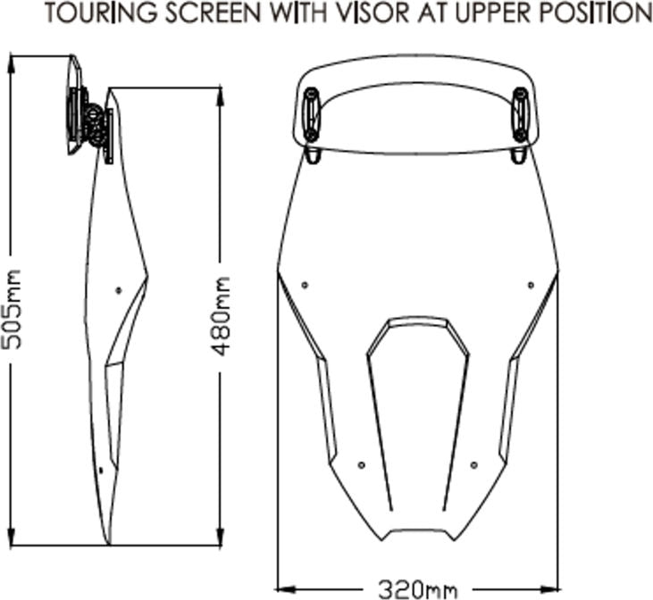 Puig Touring Windshield with Visor | 3819