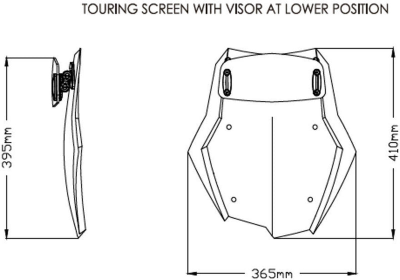 Puig Touring Windshield with Visor | 3831