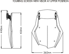 Puig TOURING WINDSHIELD WITH VISOR FOR BMW F750GS 2018 | 3832