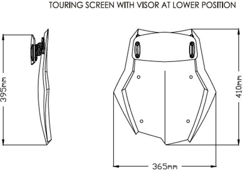 Puig TOURING WINDSHIELD WITH VISOR FOR BMW F750GS 2018 | 3832