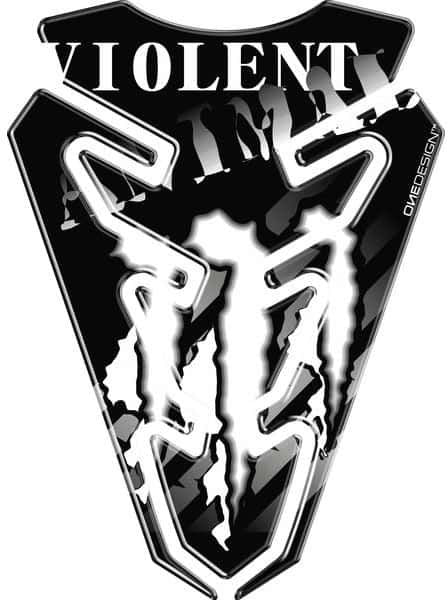 Puig Violent Tank Pads, Black | 5519N