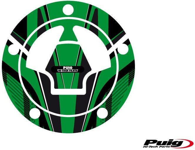 Puig Radikal Fuel Cap Covers, Green | 6312V