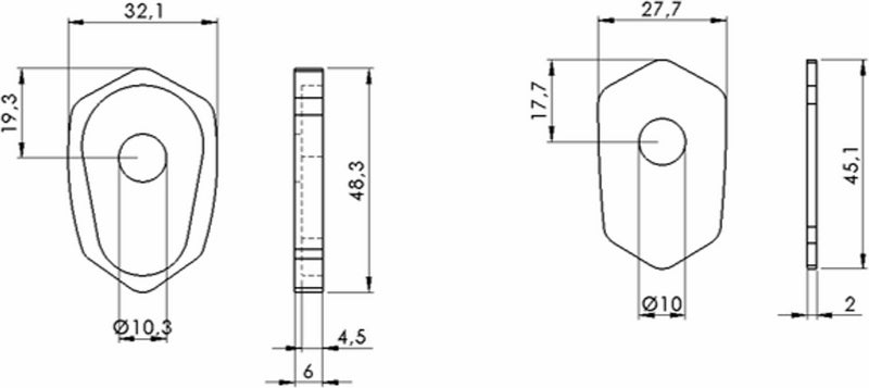 Puig Turn Lights Plate Supports