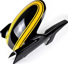 Pyramid Hugger | Metallic Diablo Black/Metallic Yellow (Yellow Ball Scheme) | Kawasaki Z 900 RS SE 2022>Current | 073880R