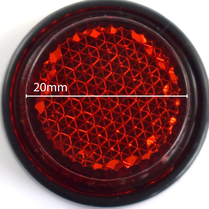 Pyramid Universal Round Number Plate Reflector | Pack Of 2 | 08004