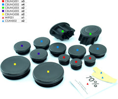 Pyramid Plastics BMW R1200 R Frame End Caps Matte Black 2015> | 089401