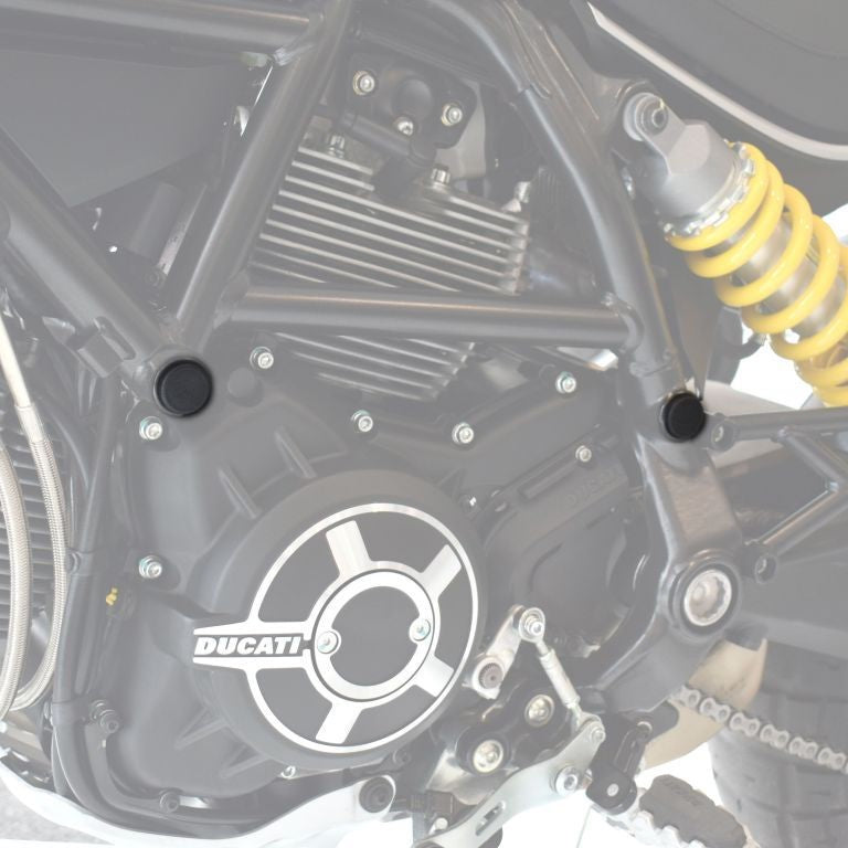 Pyramid Plastics Ducati Monster 797 Frame End Caps Matte Black 2017> | 089502