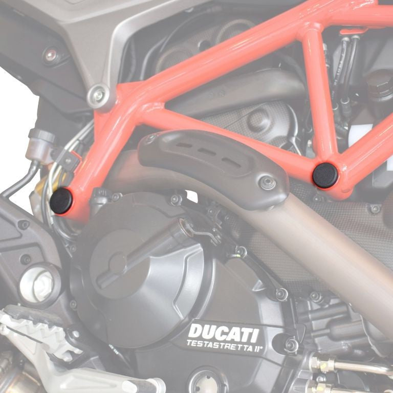 Pyramid Plastics Ducati Hyperstrada 939 Frame End Caps Matte Black 2016> | 089506