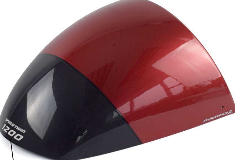 Pyramid Seat Cowl | Carnival Red & Storm Grey | Triumph Speed Twin 1200 2024>Current | 16120H