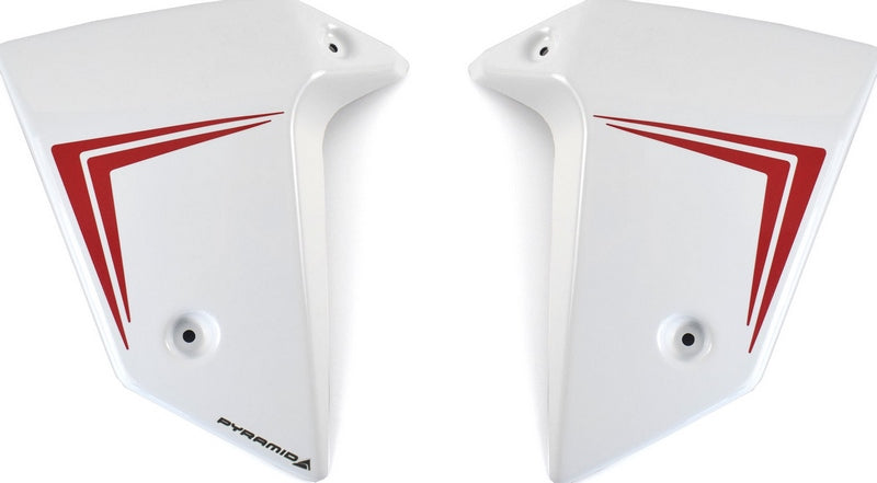Pyramid Radiator Cheeks | Pearl Glare White | Honda CB 750 Hornet 2022>2024 | 21055C