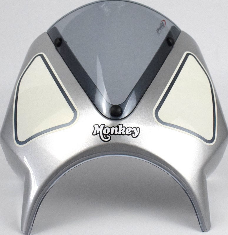 Pyramid Fly Screen | Silver/White | Honda Monkey 125 2022>Current | 21250Z
