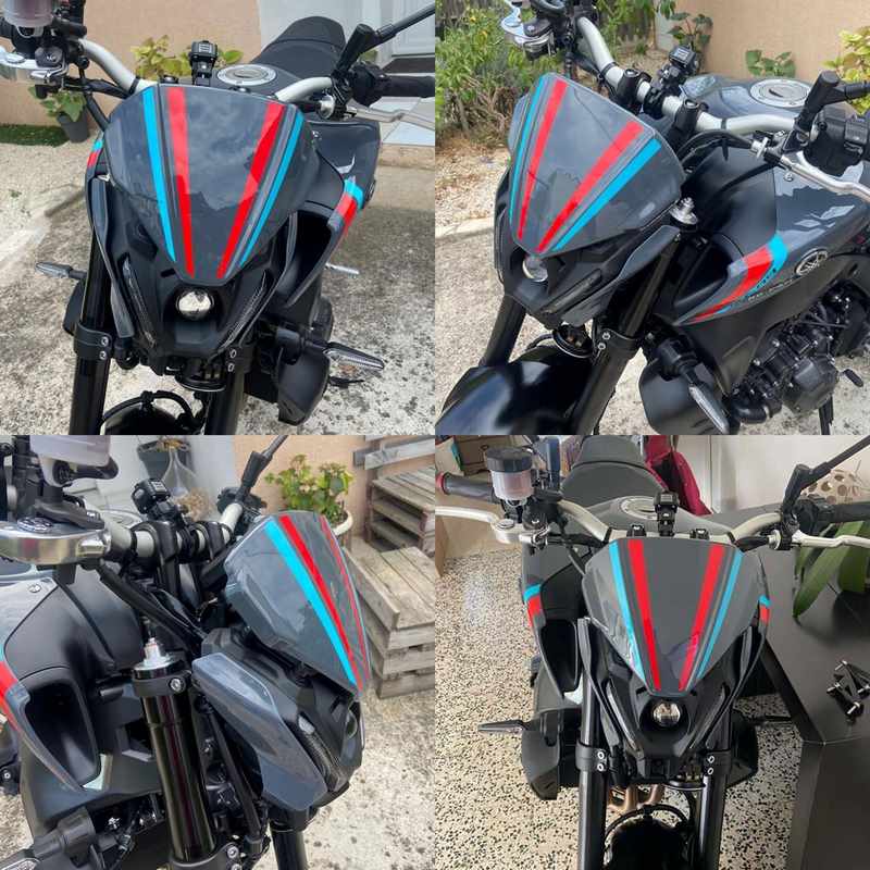 Pyramid Fly Screen | Storm Fluo/Cyan Strom Colours | Yamaha MT-09 2021> | 22160D