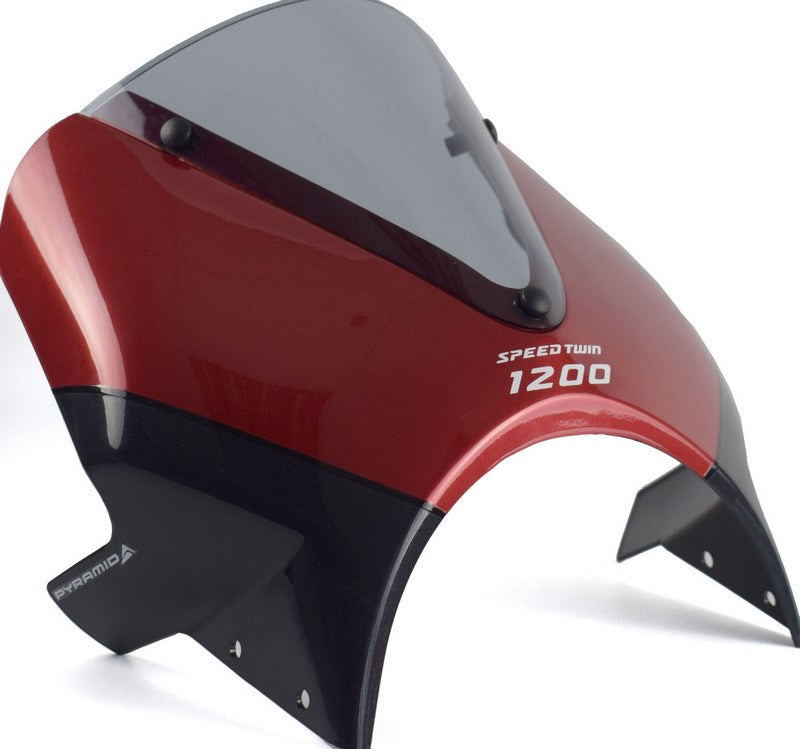 Pyramid Fly Screen | Carnival Red & Storm Grey | Triumph Speed Twin 1200 2024>Current | 26000H