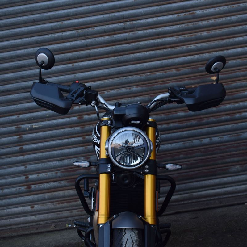 Pyramid Handguards | Matte Black | Triumph Speed 400 2024>Current | 30695M