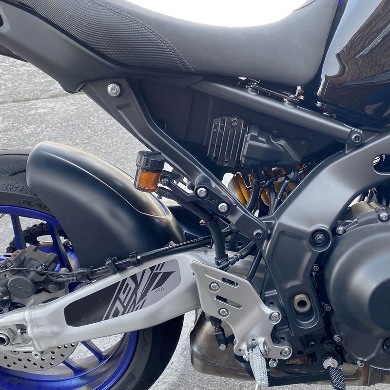 Pyramid Rear Peg Blanking Blocks | Matte Black | Yamaha MT-09 2021> | 32100M
