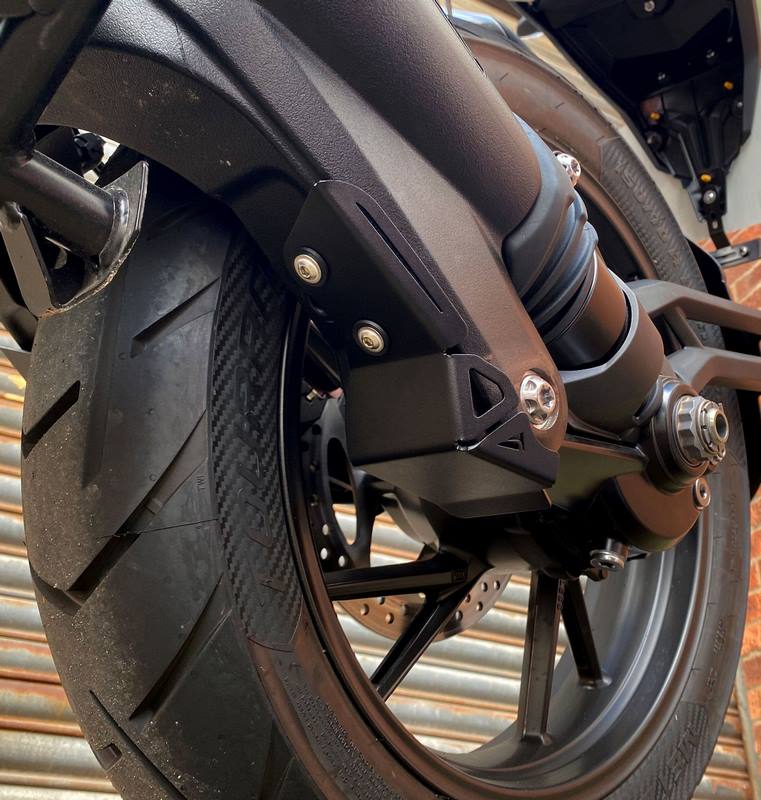 Pyramid Swingarm Protectors | Matte Black | Triumph Tiger 1200 GT 2022>Current | 36160M
