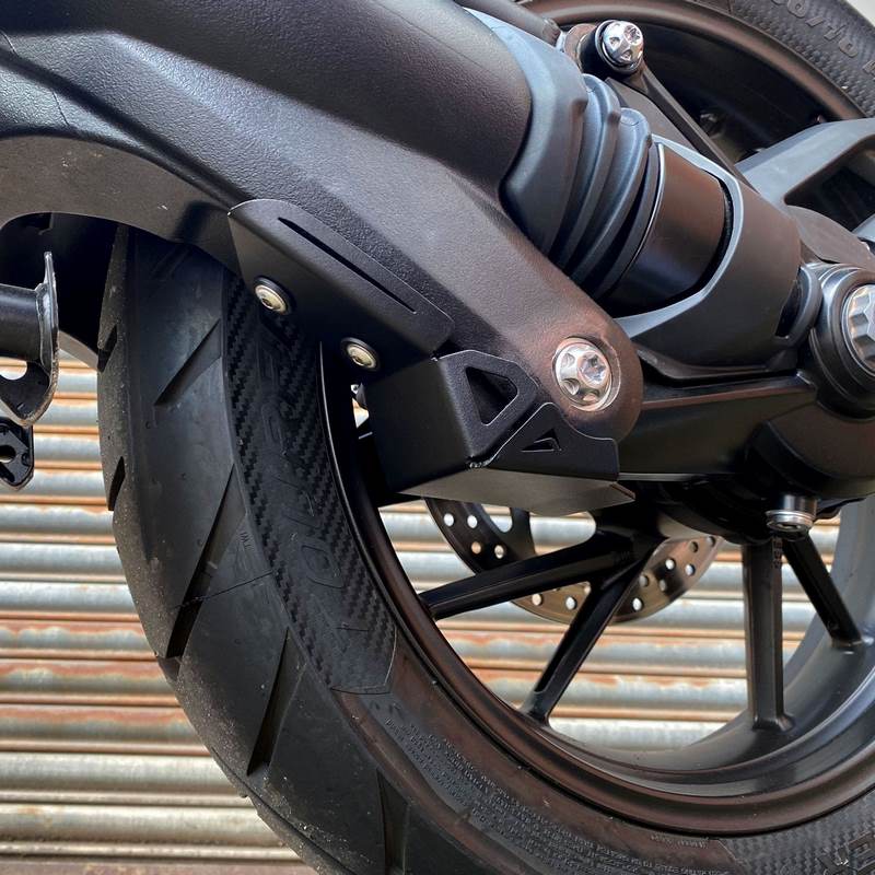 Pyramid Swingarm Protectors | Matte Black | Triumph Tiger 1200 GT 2022>Current | 36160M