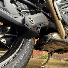 Pyramid Swingarm Protectors | Matte Black | Triumph Tiger 1200 GT 2022>Current | 36160M