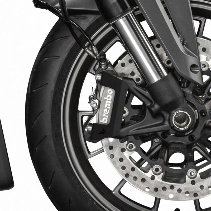Pyramid Brake Caliper Guards | Matte Black | Moto Guzzi V100 Mandello 2022>Current | 36875M