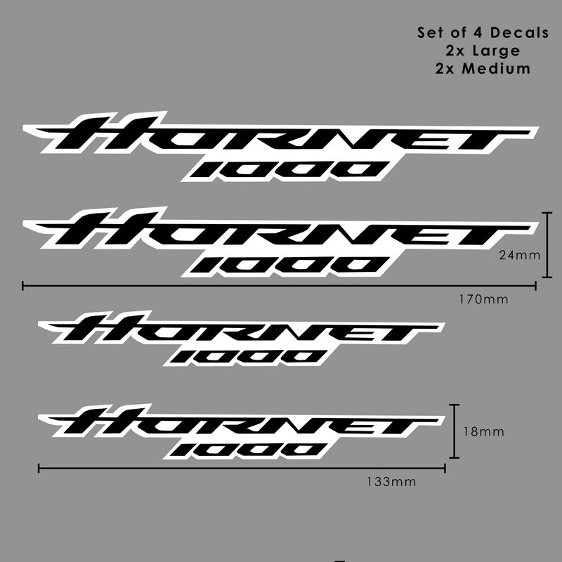 Decals - Hornet Logo Set Of 4 Black & White