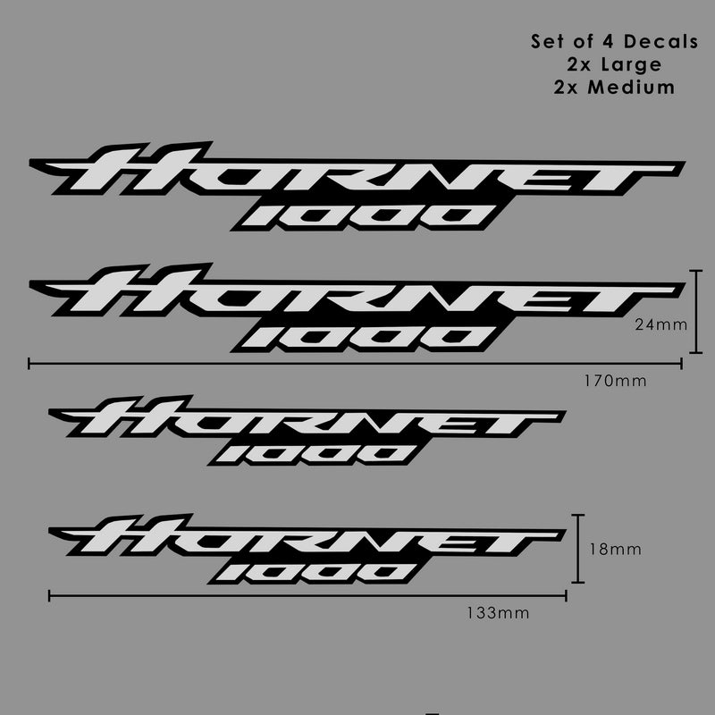 Decals - Hornet Logo Set Of 4 White & Black
