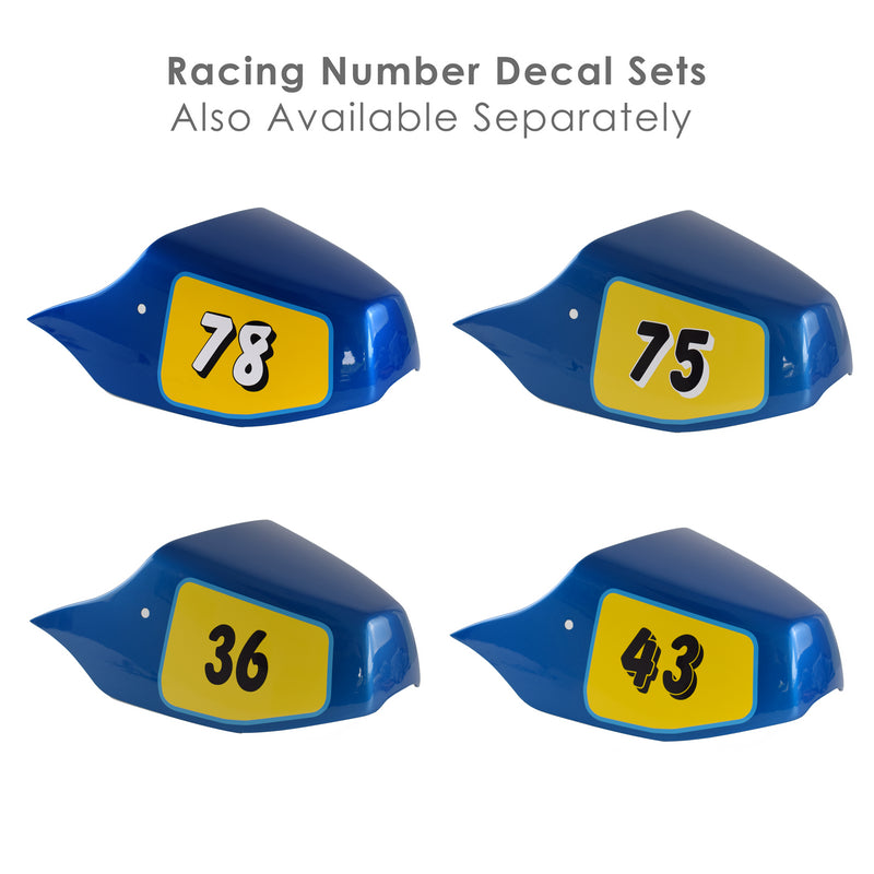 Decals Seat Cowl Number Board Set Blue & Yellow