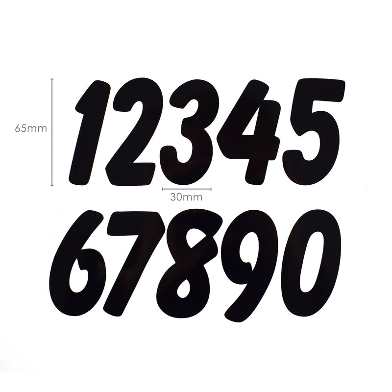 Decals Racing Numbers Set 0-9