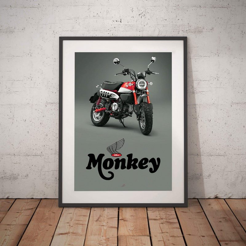 Pyramid Plastics Monkey 125 Pearl Nebula Red Poster Honda Monkey 125 2018> | MP100R