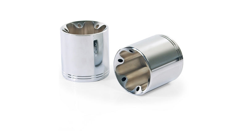 1 X Custom Exhaust Slip-On Ø 102 mm No Cat. Asc, Stainless Chrome, Endcap Straight End V1 1 Pc., Alloy Chrome