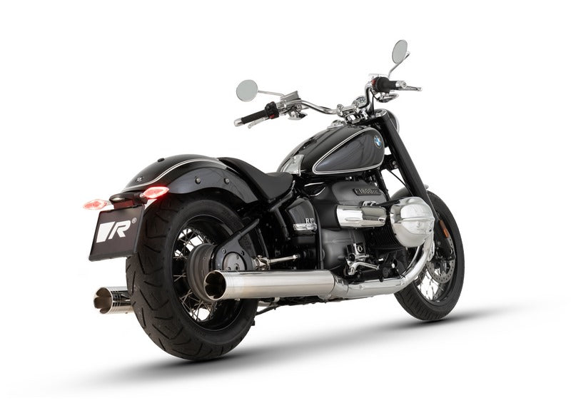 2X Custom Racing Slip On L/R, Stainless Chrome, Endcap Bmw R18 V2 2 Pcs., Alloy Chrome