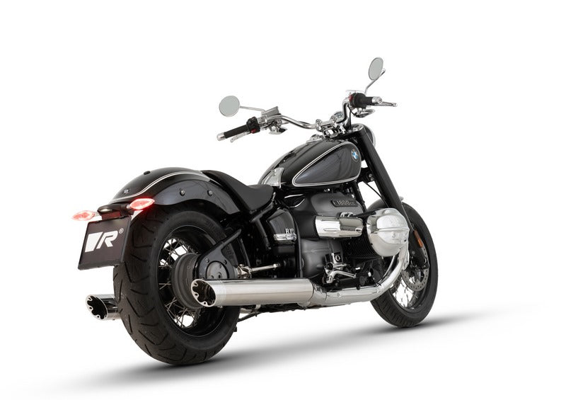 2X Custom Racing Slip On L/R, Stainless Chrome, Endcap Bmw R18 V2 2 Pcs., Alloy Chrome