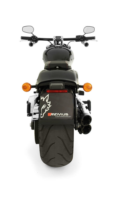 2 X Custom Exhaust Slip-On Ø 90 mm Incl. Cat. Asc, Stainless Chrome, Endcap Short Cut V1 2 Pcs., Alloy Chrome