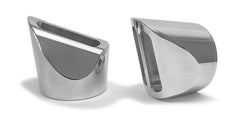 2X Custom Slip On L/R, Stainless Black, Endcap Bmw R18 V2 2 Pcs., Alloy Chrome