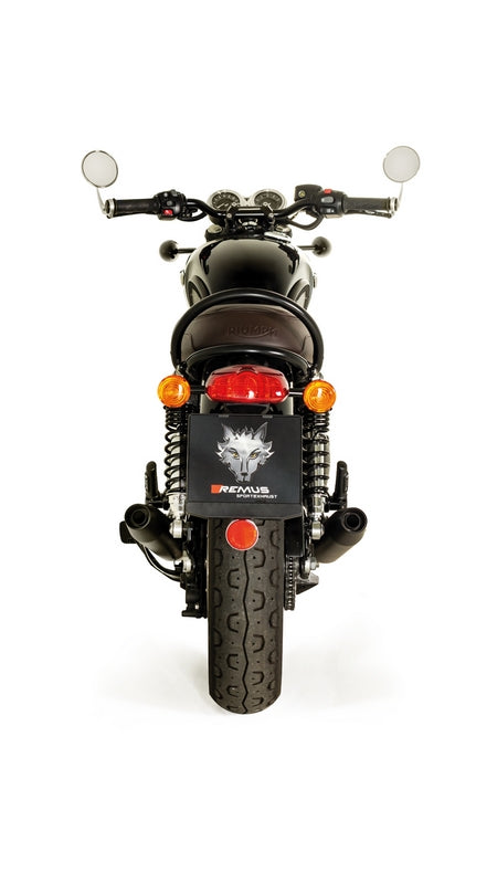 Custom Tapered Exhaust Left/Right Ø 84 mm, Stainless Black, Incl. EC- Approval