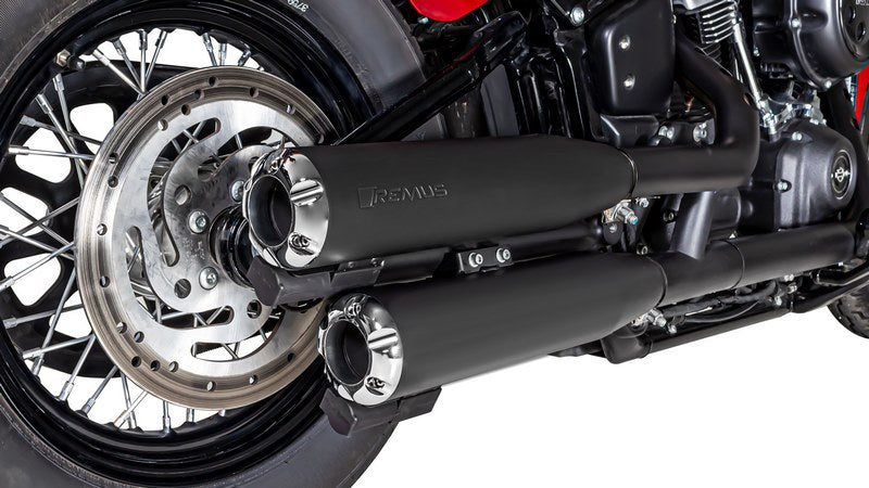 2 X Custom Slip-On Exhaust Ø 90 mm Incl. Cat., Asc, Stainless Black, Endcap Short Cut V1 2 Pcs., Alloy Chrome