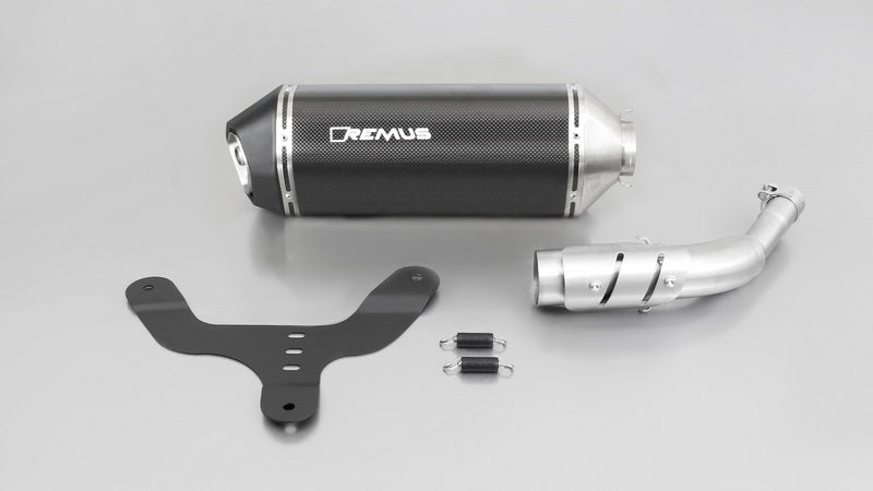 Sportexhaust, Slip On Muffler With Connecting Tube No Cat. With Heat Shield, Carbon, Without EC Homologation