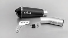 Hypercone, Slip On, Muffler With Connecting Tube No Cat, Stainless Black, 65 mm, Without EC Homologation