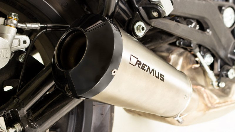 Classic Sport, Slip On Sport Exhaust, Endcap Black-Chrome, Stainless Matt, EC- Approval