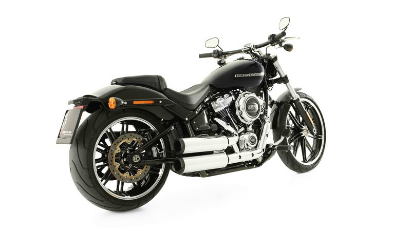 Complete System 2-2 With 2 X Custom Exhaust Ø 102 mm Incl. Cat. Asc, Stainless Chrome, Endcap Short Cut V1 2 Pcs., Alloy Chrome