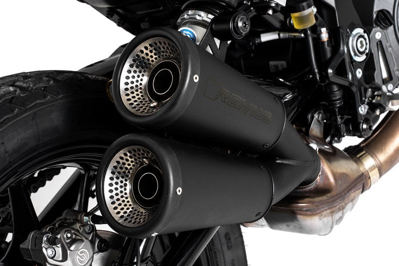 Vertical: Racing Slip On Silencer With Removable Sound Insert, Stainless Black, No EEC- Approval