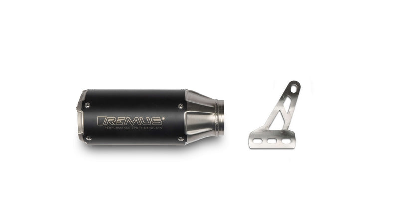 Boostr, Slip On Sport Exhaust, Stainless Black, Connection Tube Incl. Carbon Heatshield