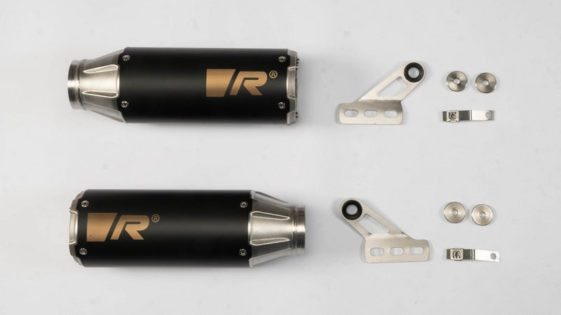 Boostr, Slip On Stainless Black, Racing, Stainless Black, Racing,