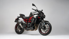 Boostr, Slip On Sport Exhaust, Stainless Black, Connection Tube Incl. Carbon Heatshield